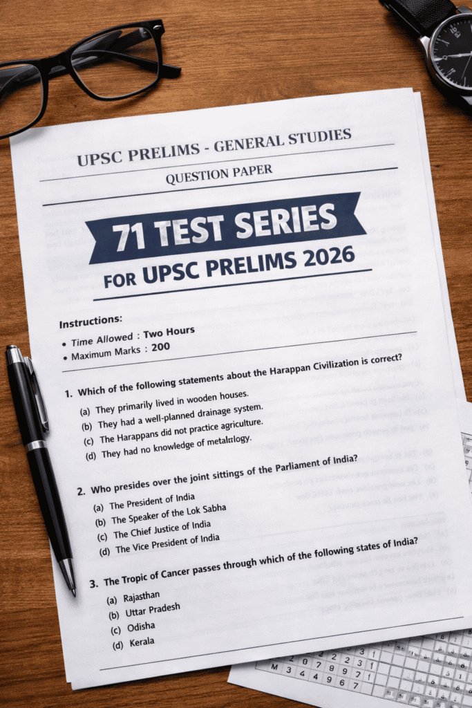 Test Series for UPSC Prelims 2026 - BestCurrentAffairs.com