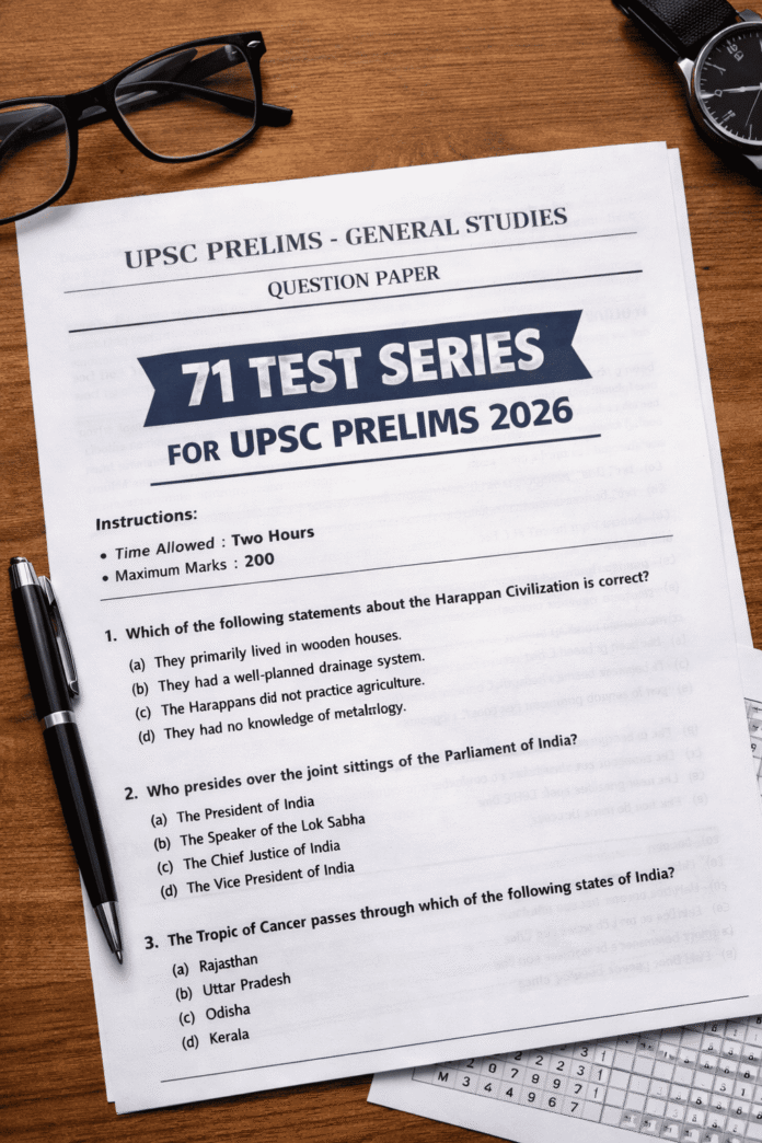 Test Series for UPSC Prelims 2026 - BestCurrentAffairs.com